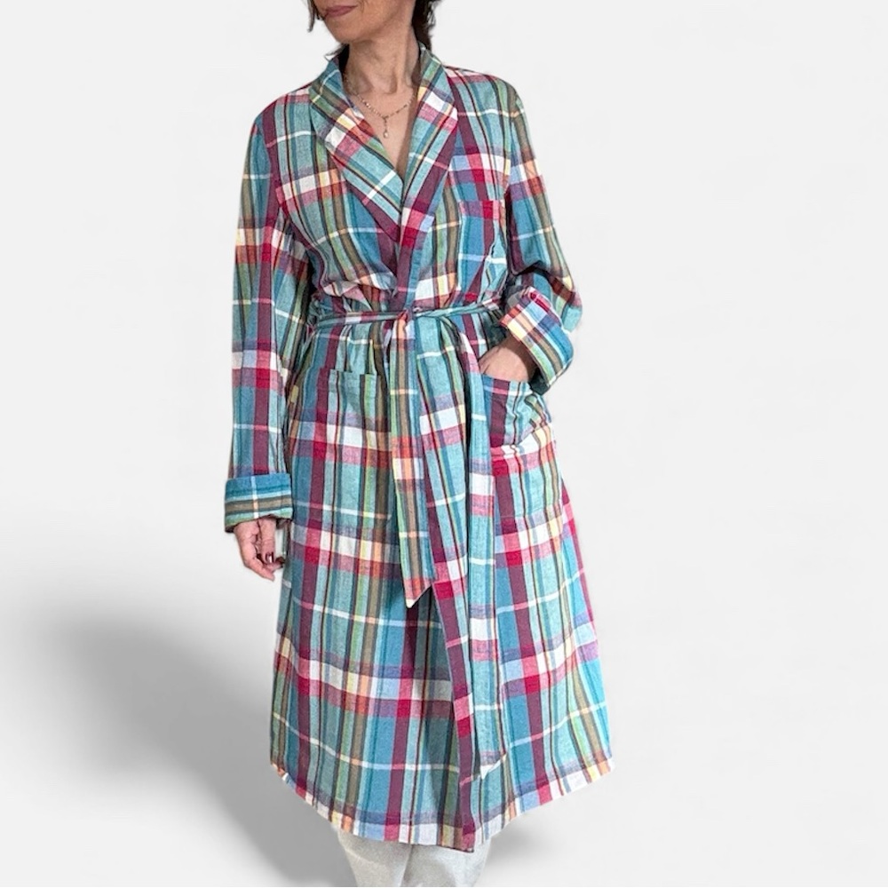 Polo Ralph Lauren 100% Cotton Soft Wash Woven Plaid Robe